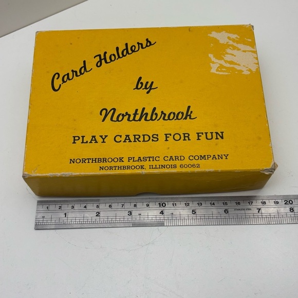 Set of 4 vintage plastic  playing card holders with original box - Picture 9 of 11